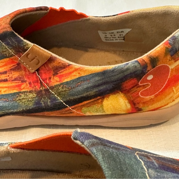 UIN Slip On Sneakers Women’s US 9 EU 41 Colorful Abstract Print Shoes - Picture 8 of 11
